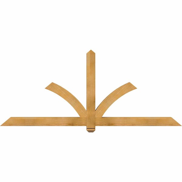 Ekena Millwork Redmond Rough Sawn Timber Gable Bracket, Western Red Cedar, 84"W x 35"H x 4"D x 4"F, 10/12 Pitch GBW084X35X0404RED00RWR - main